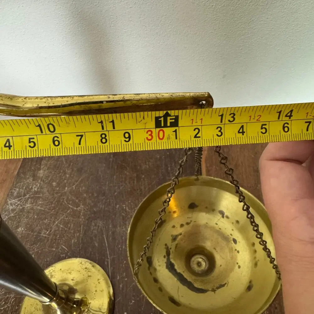 Vintage Solid Brass beam balance scale Distressed Decor Office‎ Classroom